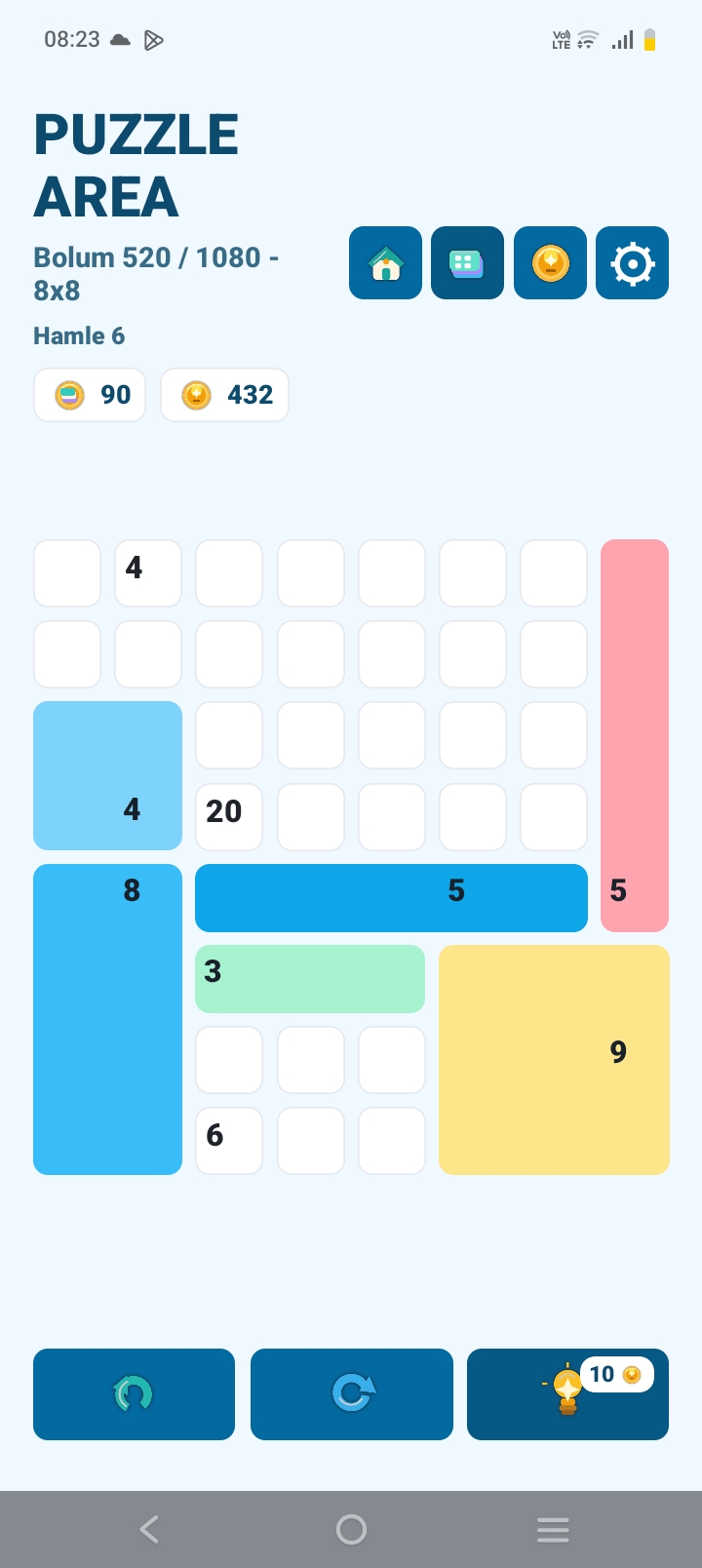 Puzzle Area oyun ekranı