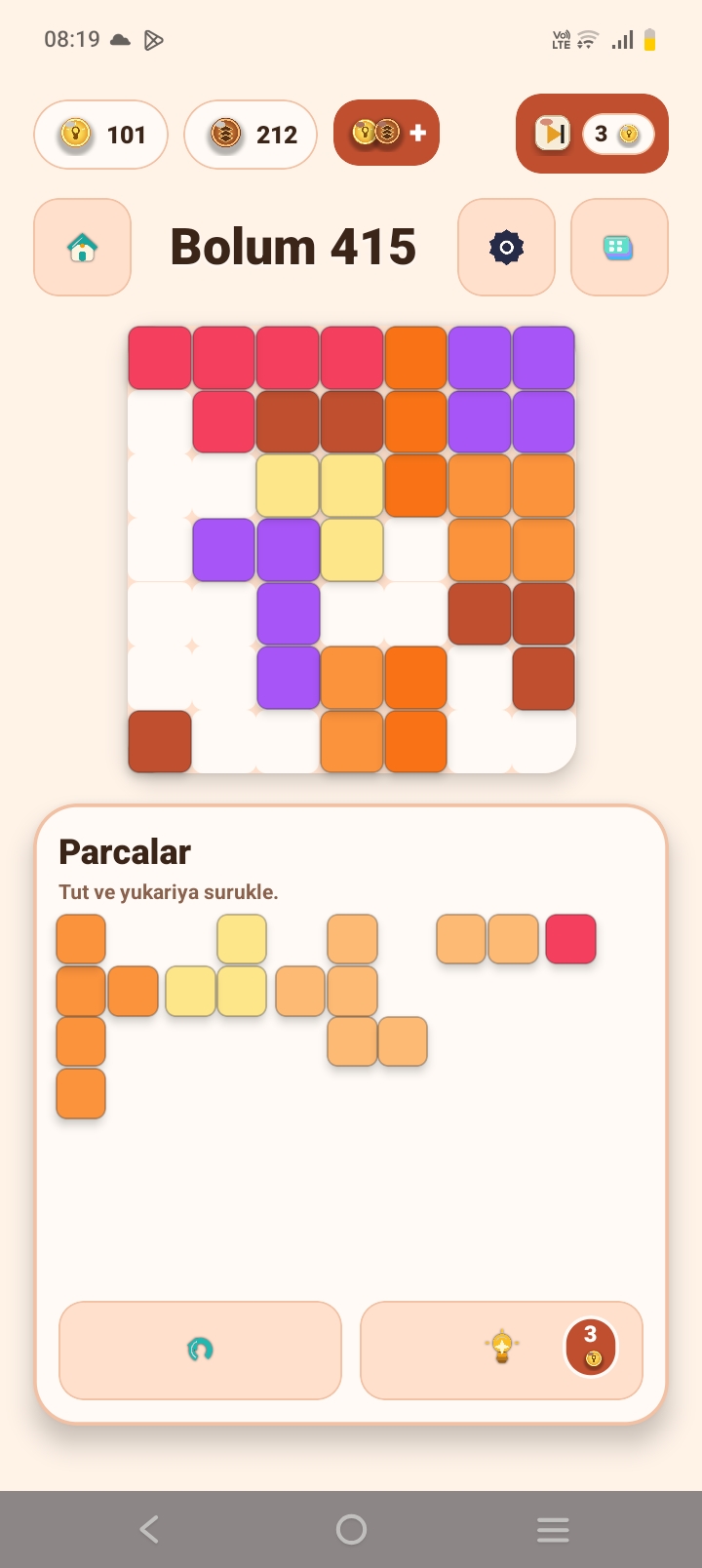 Puzzle Grid oyun ekranı