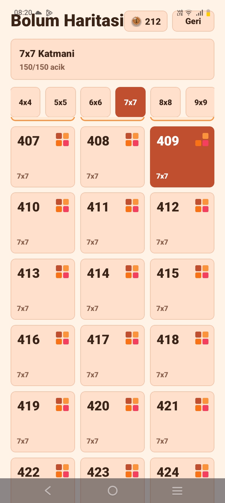 Puzzle Grid Bölüm haritası